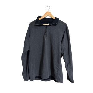 Pact Organic Dark Gray Quarter Zip Sweatshirt Size XL